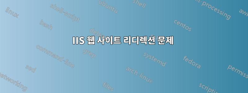 IIS 웹 사이트 리디렉션 문제