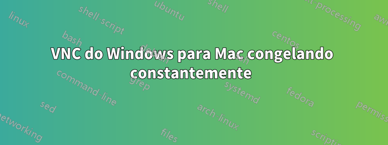 VNC do Windows para Mac congelando constantemente 