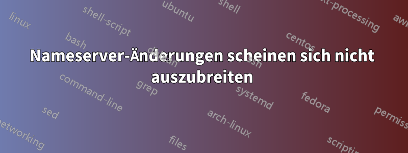 Nameserver-Änderungen scheinen sich nicht auszubreiten