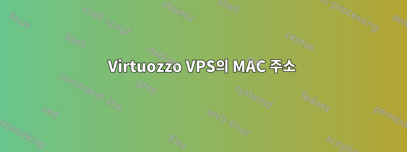 Virtuozzo VPS의 MAC 주소