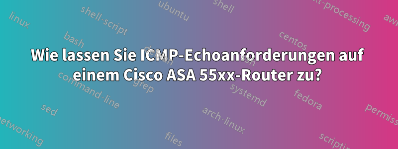 Wie lassen Sie ICMP-Echoanforderungen auf einem Cisco ASA 55xx-Router zu?