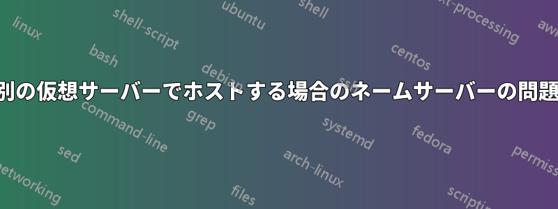 別の仮想サーバーでホストする場合のネームサーバーの問題