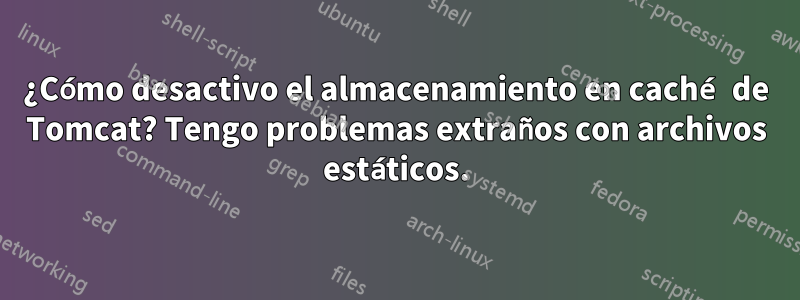 ¿Cómo desactivo el almacenamiento en caché de Tomcat? Tengo problemas extraños con archivos estáticos.