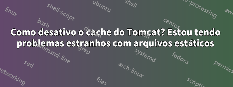 Como desativo o cache do Tomcat? Estou tendo problemas estranhos com arquivos estáticos