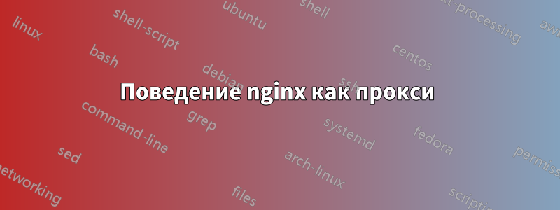 Поведение nginx как прокси