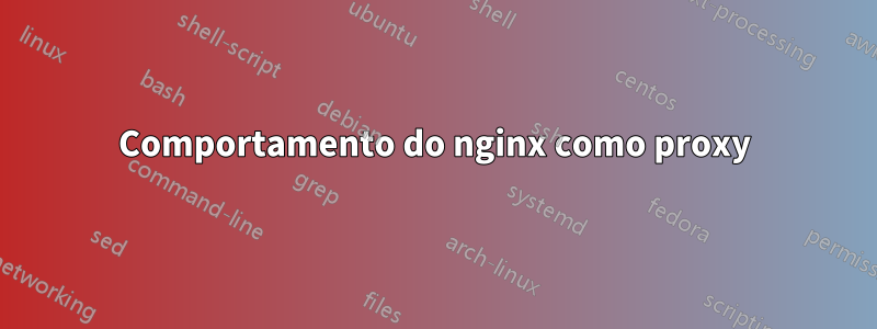 Comportamento do nginx como proxy