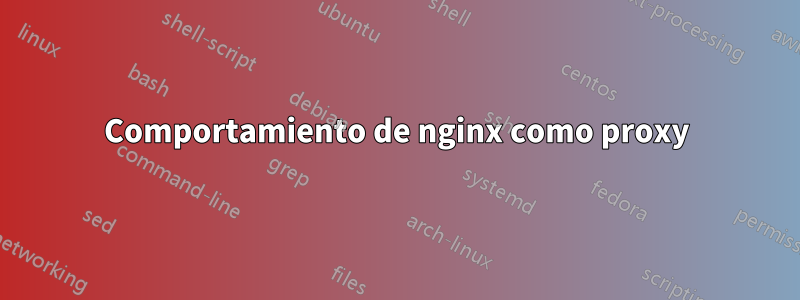 Comportamiento de nginx como proxy