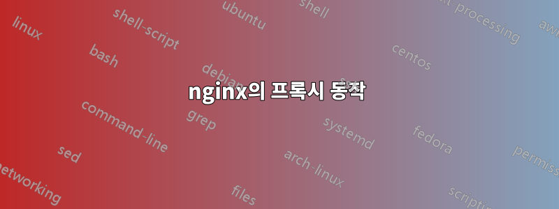 nginx의 프록시 동작