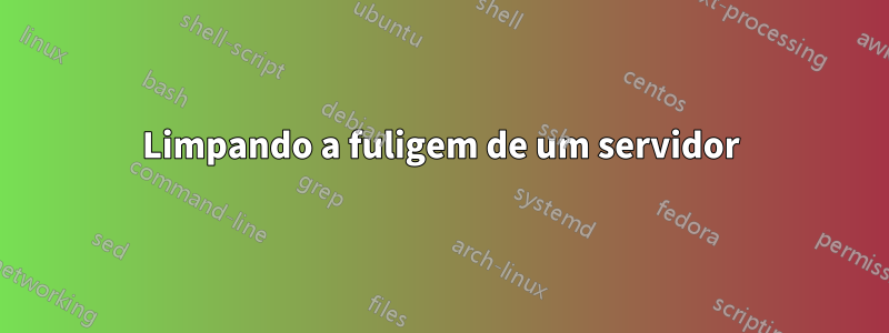 Limpando a fuligem de um servidor