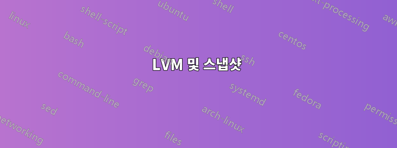 LVM 및 스냅샷