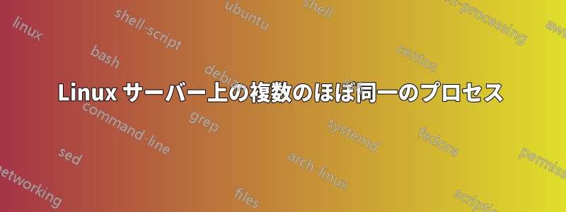 Linux サーバー上の複数のほぼ同一のプロセス