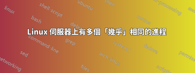 Linux 伺服器上有多個「幾乎」相同的進程