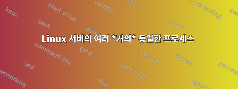 Linux 서버의 여러 *거의* 동일한 프로세스