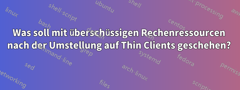 Was soll mit überschüssigen Rechenressourcen nach der Umstellung auf Thin Clients geschehen?