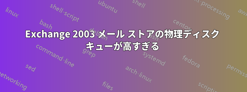 Exchange 2003 メール ストアの物理ディスク キューが高すぎる