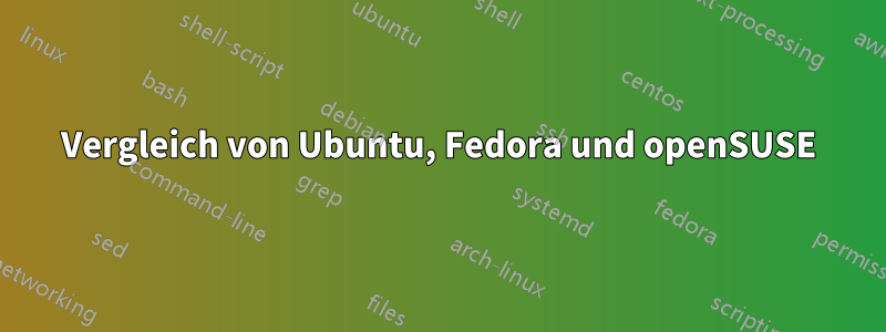 Vergleich von Ubuntu, Fedora und openSUSE
