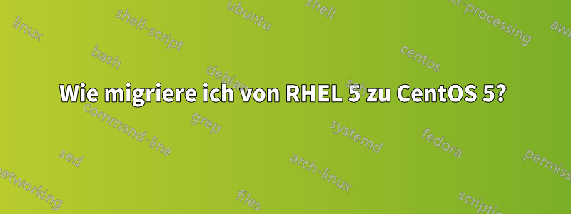 Wie migriere ich von RHEL 5 zu CentOS 5?