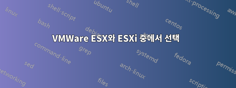VMWare ESX와 ESXi 중에서 선택 