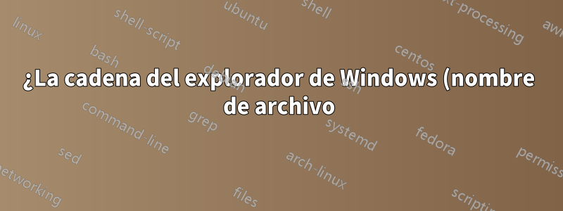¿La cadena del explorador de Windows (nombre de archivo) está dañada cuando se usa el escritorio remoto?