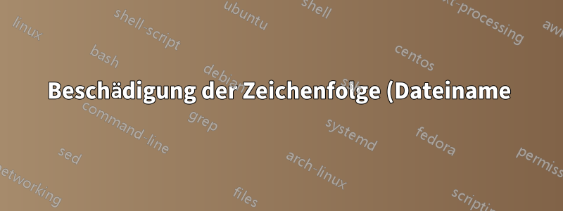 Beschädigung der Zeichenfolge (Dateiname) im Windows Explorer bei Verwendung des Remotedesktops?