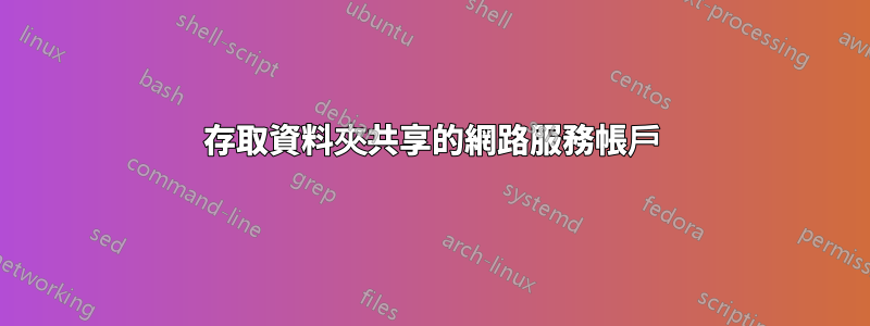 存取資料夾共享的網路服務帳戶