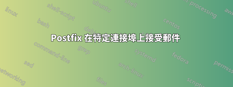 Postfix 在特定連接埠上接受郵件