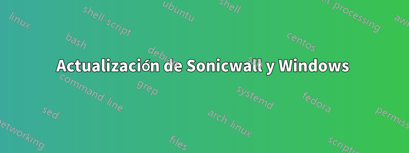 Actualización de Sonicwall y Windows