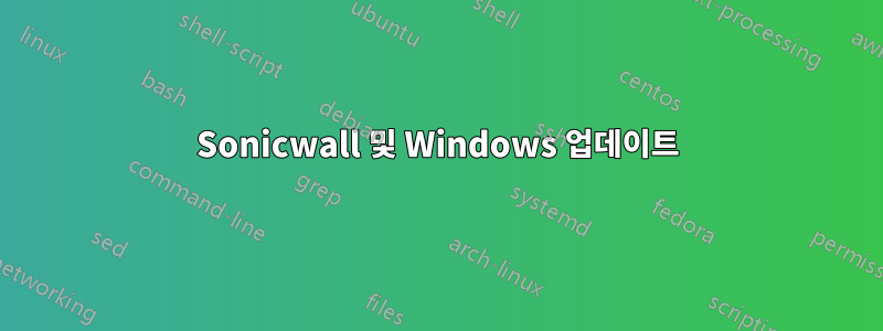 Sonicwall 및 Windows 업데이트