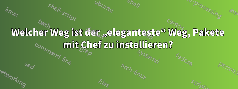 Welcher Weg ist der „eleganteste“ Weg, Pakete mit Chef zu installieren?