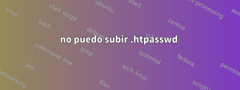no puedo subir .htpasswd