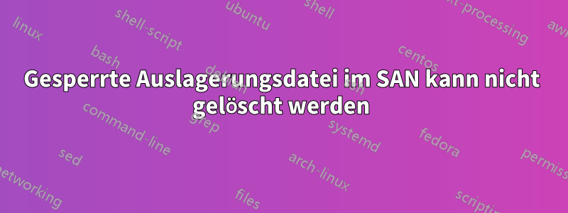 Gesperrte Auslagerungsdatei im SAN kann nicht gelöscht werden