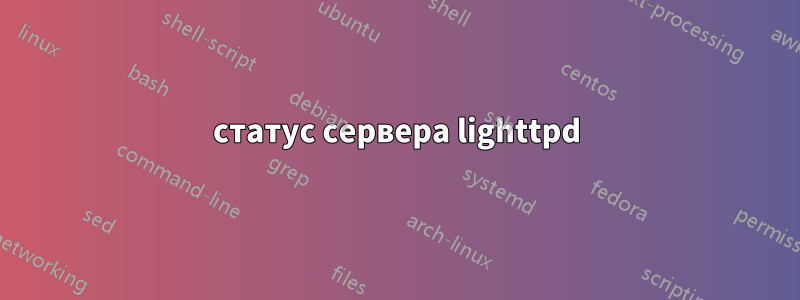 статус сервера lighttpd