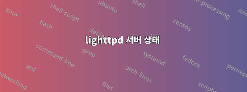 lighttpd 서버 상태