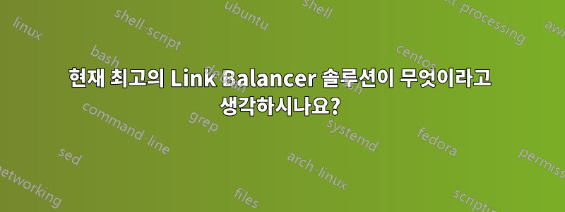 현재 최고의 Link Balancer 솔루션이 무엇이라고 생각하시나요?