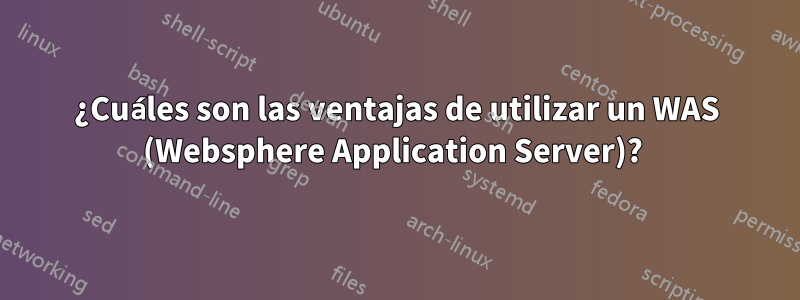 ¿Cuáles son las ventajas de utilizar un WAS (Websphere Application Server)? 