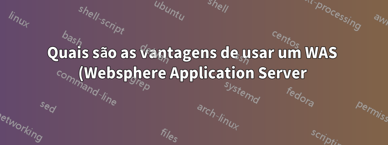 Quais são as vantagens de usar um WAS (Websphere Application Server)?