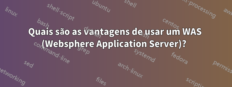 Quais são as vantagens de usar um WAS (Websphere Application Server)? 