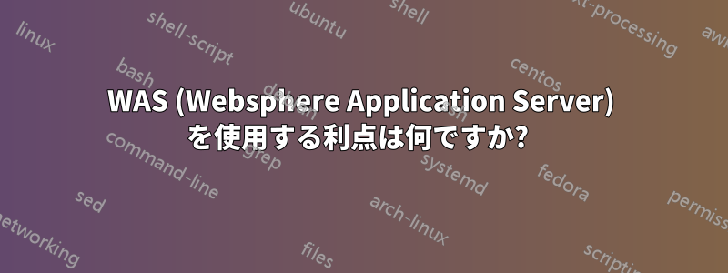 WAS (Websphere Application Server) を使用する利点は何ですか? 