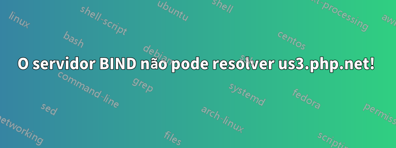 O servidor BIND não pode resolver us3.php.net!
