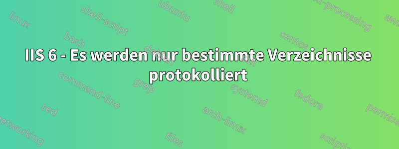IIS 6 - Es werden nur bestimmte Verzeichnisse protokolliert