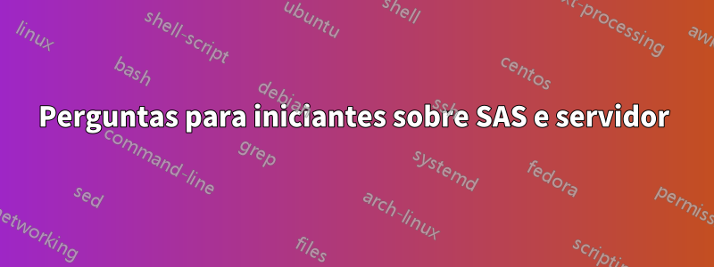 Perguntas para iniciantes sobre SAS e servidor