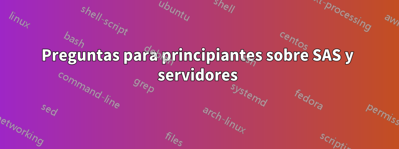 Preguntas para principiantes sobre SAS y servidores