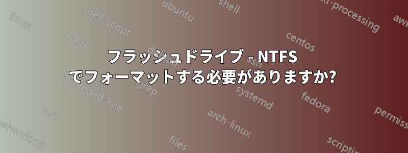 フラッシュドライブ - NTFS でフォ​​ーマットする必要がありますか?