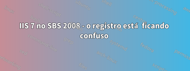 IIS 7 no SBS 2008 - o registro está ficando confuso