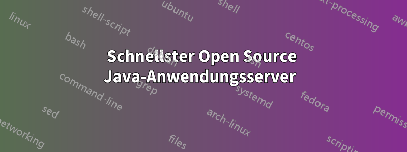 Schnellster Open Source Java-Anwendungsserver 