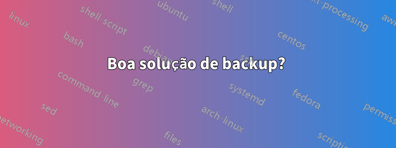 Boa solução de backup?