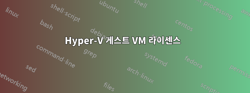 Hyper-V 게스트 VM 라이센스 