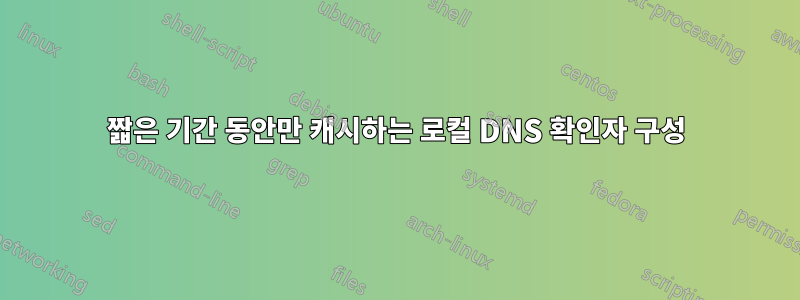 짧은 기간 동안만 캐시하는 로컬 DNS 확인자 구성