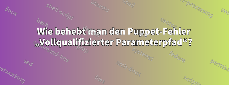 Wie behebt man den Puppet-Fehler „Vollqualifizierter Parameterpfad“?