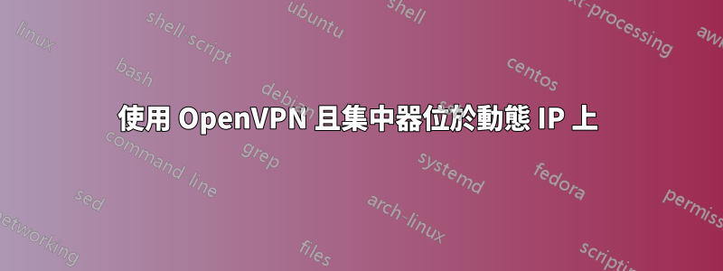 使用 OpenVPN 且集中器位於動態 IP 上